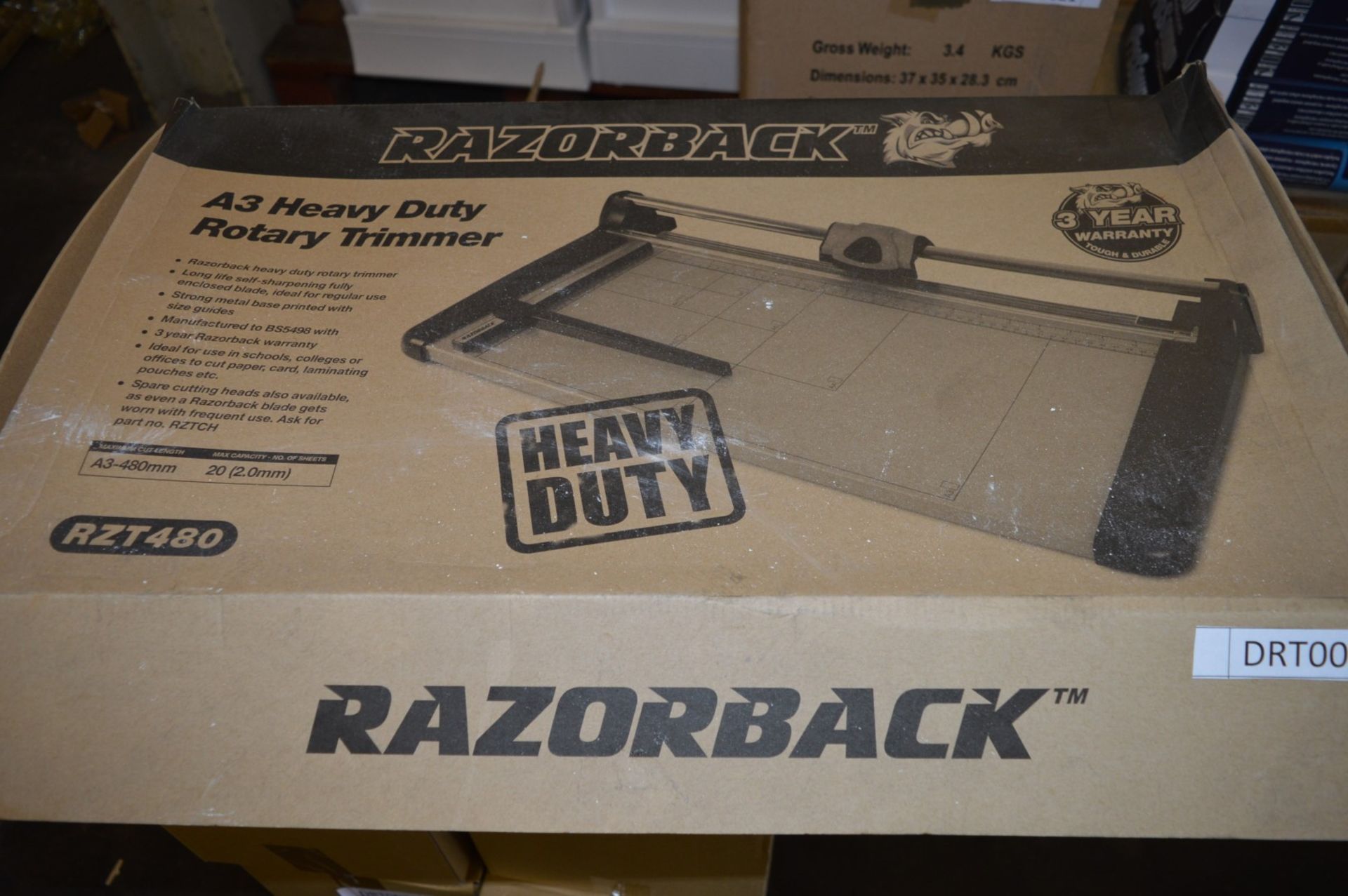 1 x Razorback A3 Heavy Duty Rotary Paper Trimmer - Unused in Original Box - Self Sharpening - Strong - Image 7 of 7