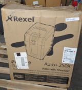 1 x Rexel Auto+ 250X Automatic Shredder - Untested - Ref: DRT0156 - CL185 - Location: Stoke-on-Trent
