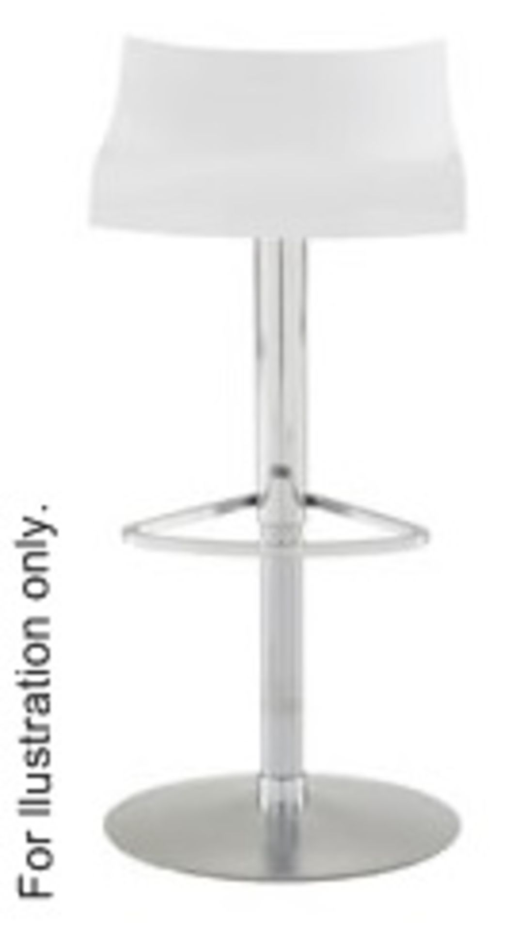 1 x Ligne Roset Pam Stool In White - Dimensions: Width 42 x Max Height 92 x Depth 42cm (inc