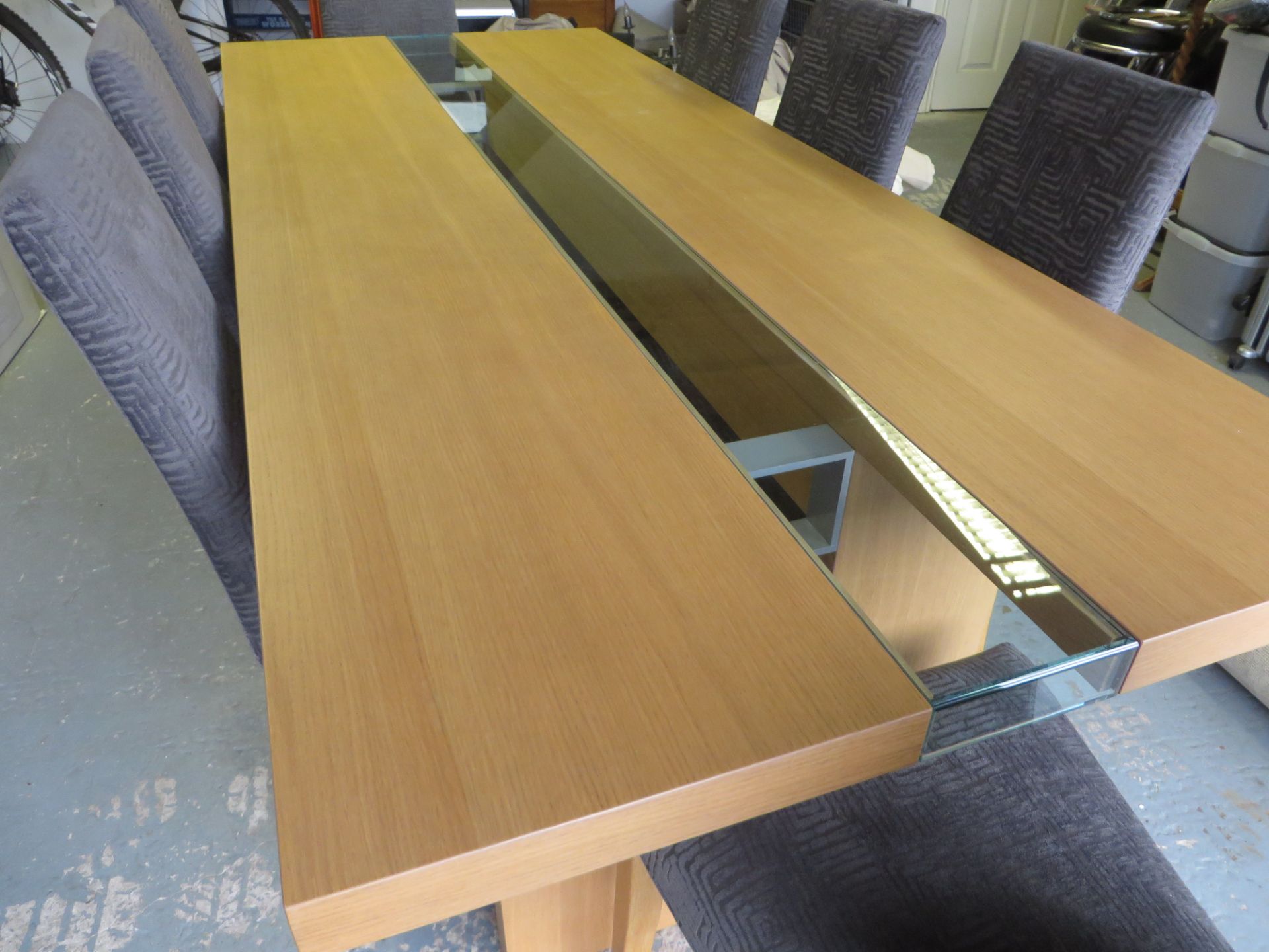 1 x Natural Oak Bross Ritz Dining Table and 8 Ligne Roset Dining Chairs - Excellent Condition NO VAT - Image 2 of 9