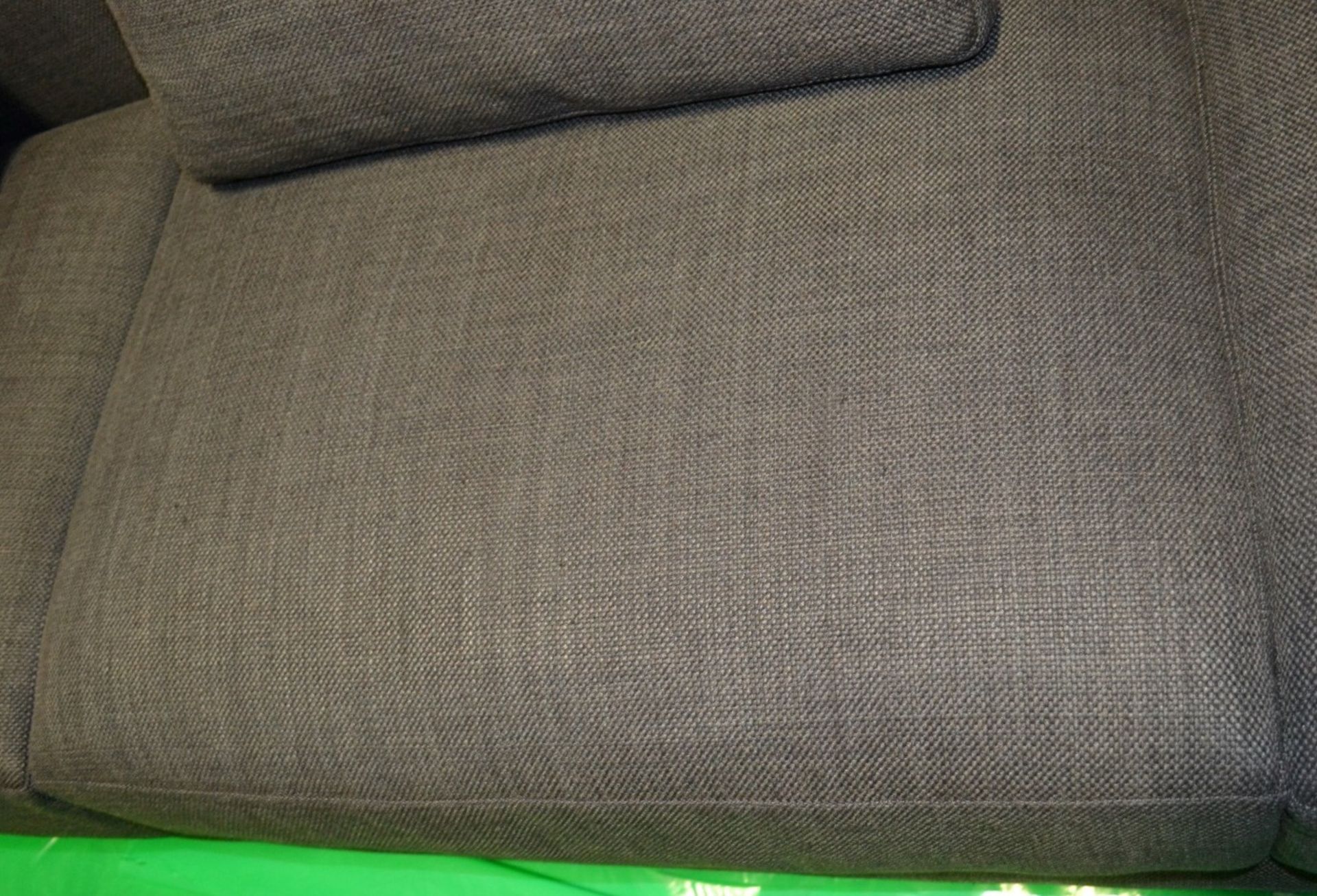 1 x Large B&B Italia "Luis" Sofa - 2.8 Metres Wide - Richly Upholstered In A Grey/Blue Fabric - - Image 2 of 5