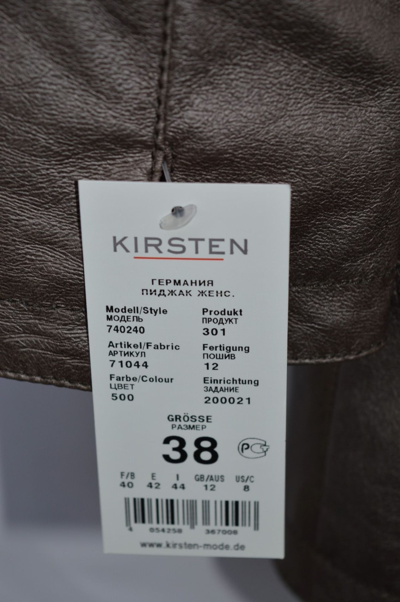 1 x Steilmann KSTN By Kirsten Womens Faux Leather Coat - Functional Pockets - Zip Fastener - UK Size - Image 6 of 11