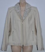 1 x Steilmann KSTN By Kirsten Womens Jacket - With Functional Pockets, Inner Pocket, Faux Fur Collar