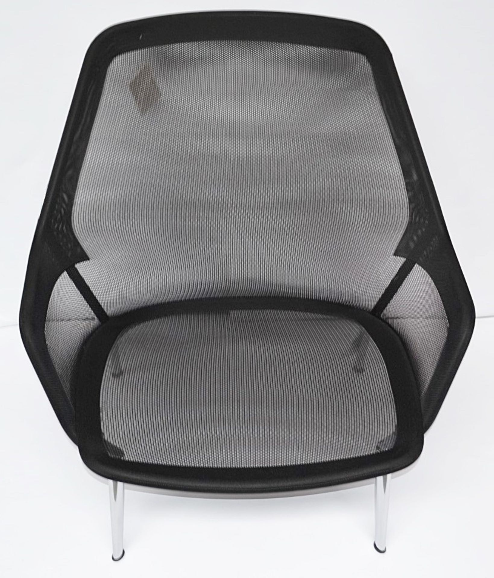 1 x VITRA Slow Chair & Ottoman With Cushions - Colour: Black & Chrome - Ref: 4708962 - CL087 - - Image 6 of 6