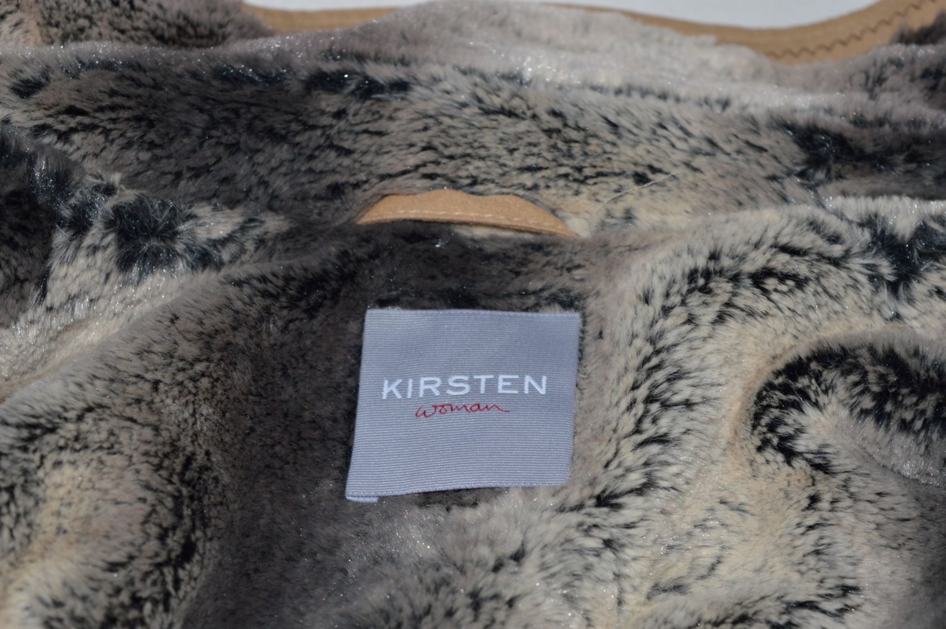 1 x Steilmann Kirsten Womens Immiation Suede Jacket With Faux Fur Lining  - Functional Pockets and - Image 10 of 14