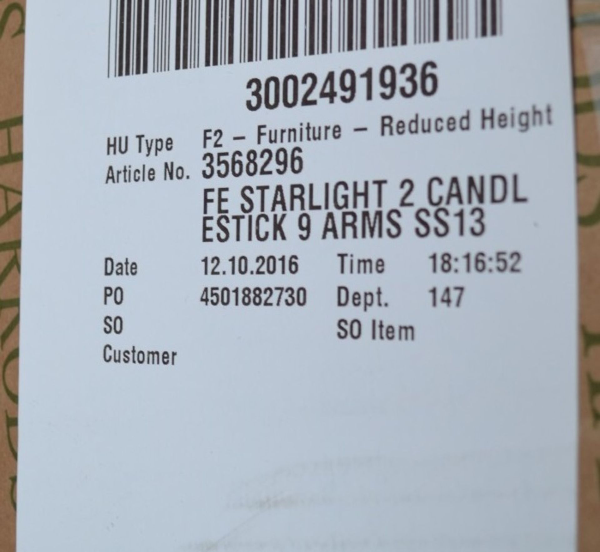 1 x FENDI "Starlight 2" 9-Arm Candlestick - Ref: 3568296 P3 - Dimensions: H43 x W48 x D45cm - - Image 7 of 8