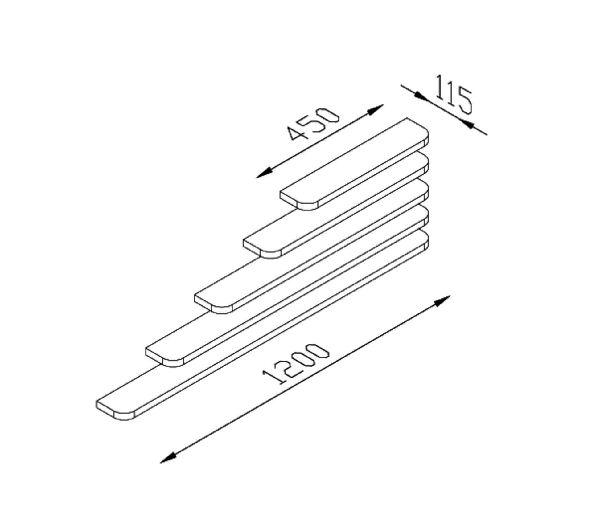 1 x Contemporary Bathroom Storage Shelf 60 - A-Grade - Ref:ASH060 - CL170 - Location: Nottingham NG2 - Image 3 of 3