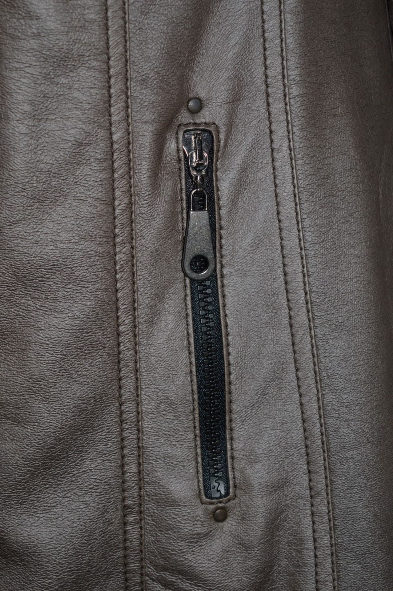 1 x Steilmann KSTN By Kirsten Womens Faux Leather Coat - Functional Pockets - Zip Fastener - UK Size - Image 3 of 11
