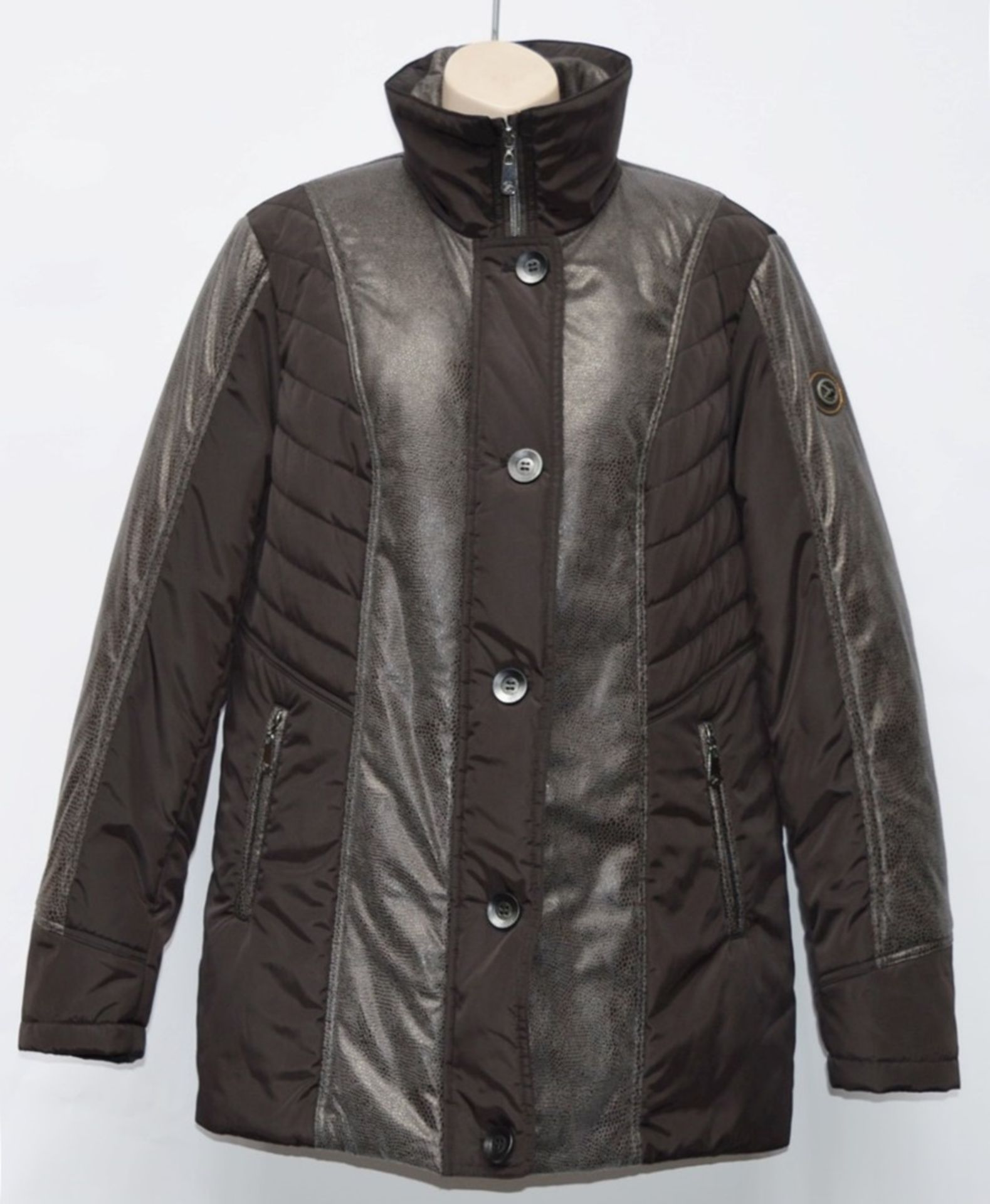 1 x Steilmann Kirsten Womens Coat - UK Size 12 - Warm Padded Coat With Animal Skin Texture Material,