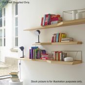 1 x Ligne Roset "Tolbiac" Wall Shelf With Oak Finish - Dimensions: 120 x 31 x 5cm - Ref: 5001009 -