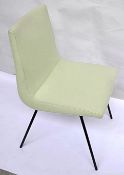 1 x LIGNE ROSET "TV" Dining Chair - Covered In Mint Green "Divina" Felt Fabric With Black