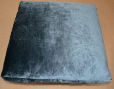 3 x B&B Italia "Luis" Cushions - Covered In A Shimmering Metallic Grey/Blue Chenille - Dimensions: