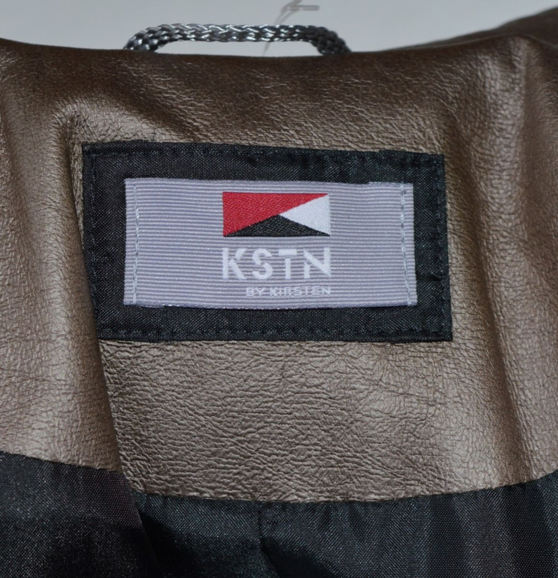 1 x Steilmann KSTN By Kirsten Womens Faux Leather Coat - Functional Pockets - Zip Fastener - UK Size - Image 10 of 11