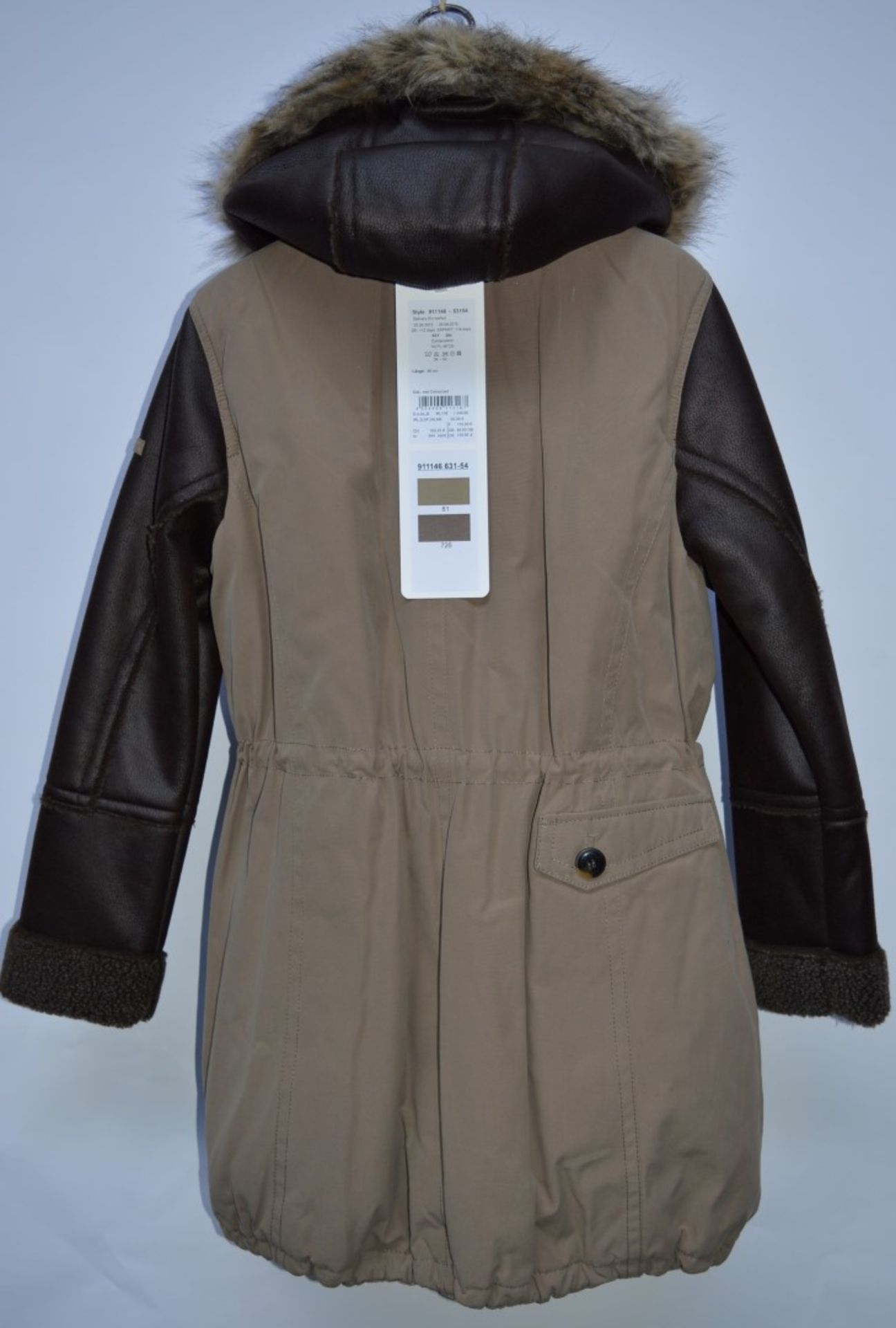 1 x Steilmann KSTN By Kirsten Womens Parker Coat - Hard Wearing Coat With Faux Leather Arms,, - Image 2 of 14