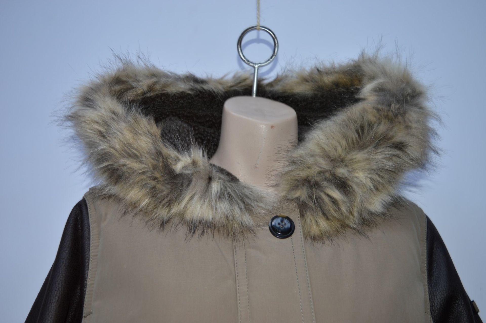 1 x Steilmann KSTN By Kirsten Womens Parker Coat - Hard Wearing Coat With Faux Leather Arms,, - Image 7 of 14