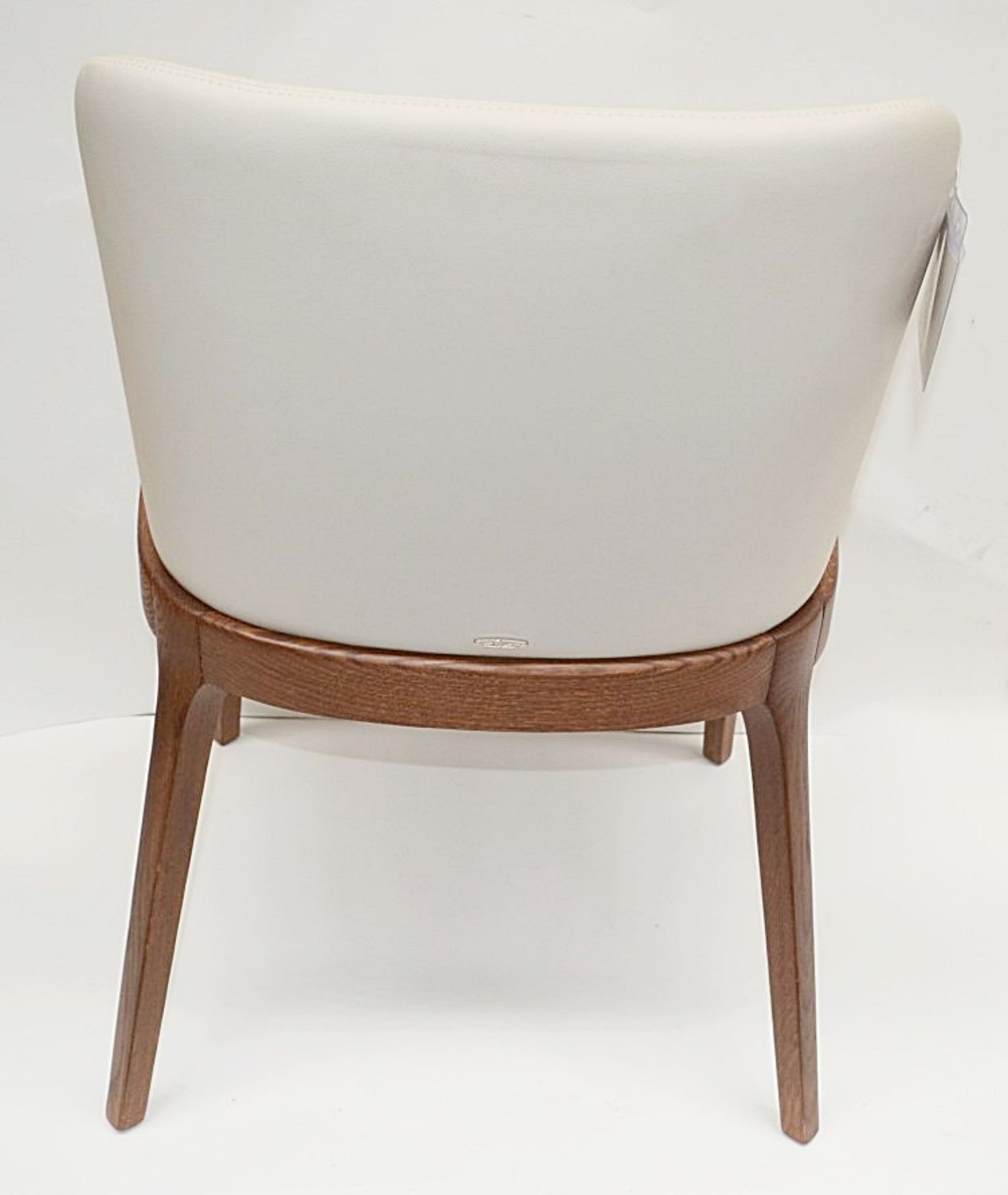 4 x Matching CATTELAN "Magda" Leather & Oak Chairs - Dimensions: w:53 d:55 h:81cm (seat height 48cm) - Image 3 of 7