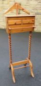 1 x 2-Drawer Pine Mens Valet Stand - CL175 - Location: Bradshaw BL2 - NO VAT ON THE HAMMER