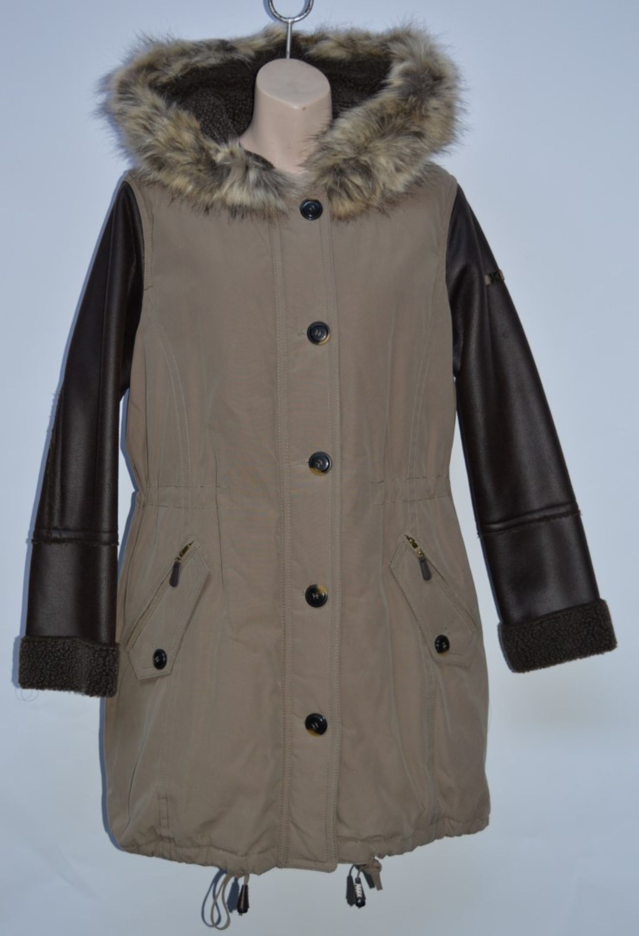 1 x Steilmann KSTN By Kirsten Womens Parker Coat - Hard Wearing Coat With Faux Leather Arms,,
