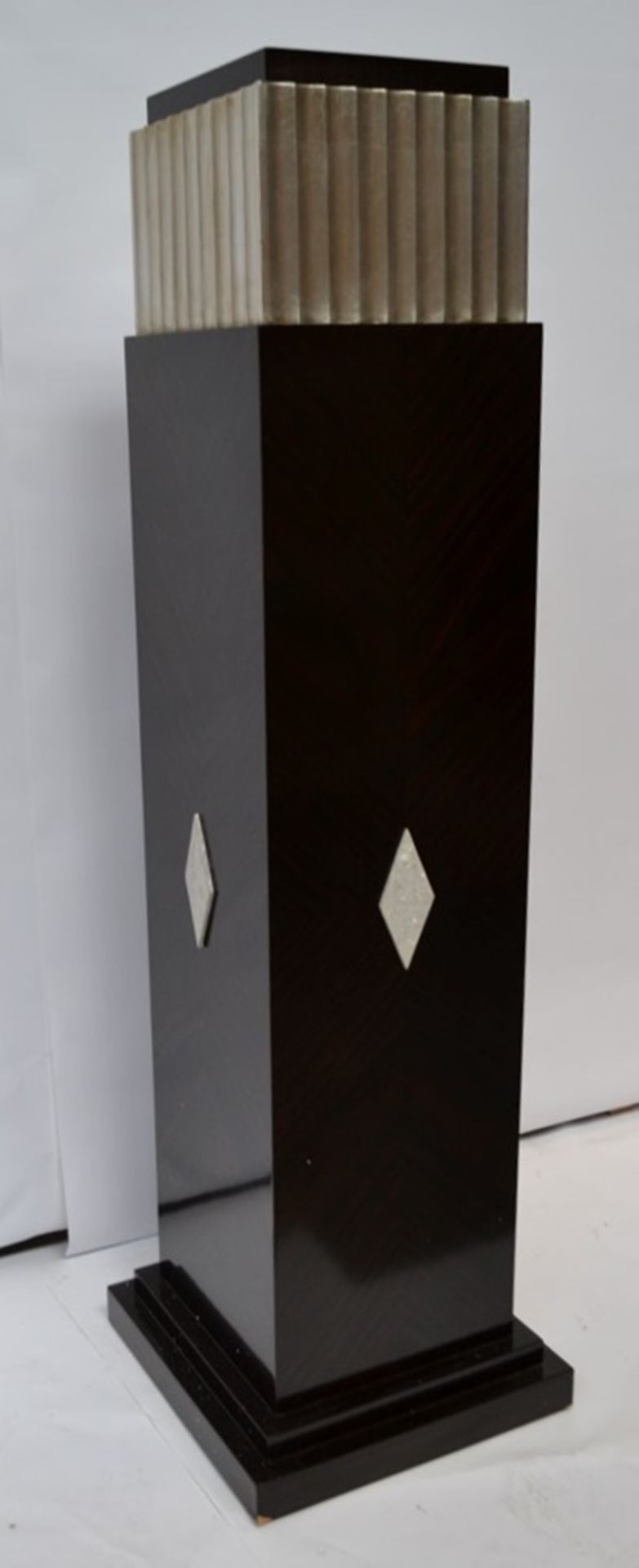 1 x EPOCA HOME INTERIORS "Timeo" Large Wooden Pedestal  / Stand- Dimensions: 40x40x140cm - Ref: - Image 4 of 6