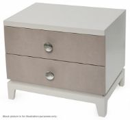 A Pair Of FRATO "Lagoa" Suede-lined Bedside Tables - Dimensions: 60 x 40 x 49.5cm - Ref: 5059719 P3-