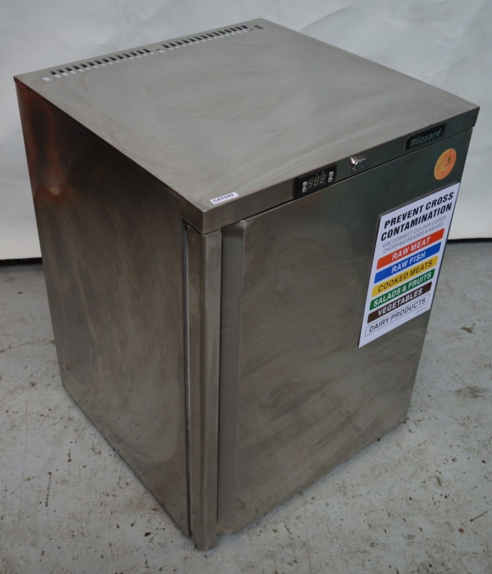 1 x Blizzard Stainless Steel Undercounter Fridge - High Grade Stainless Steel Model UCR140 - 240v UK - Image 4 of 5