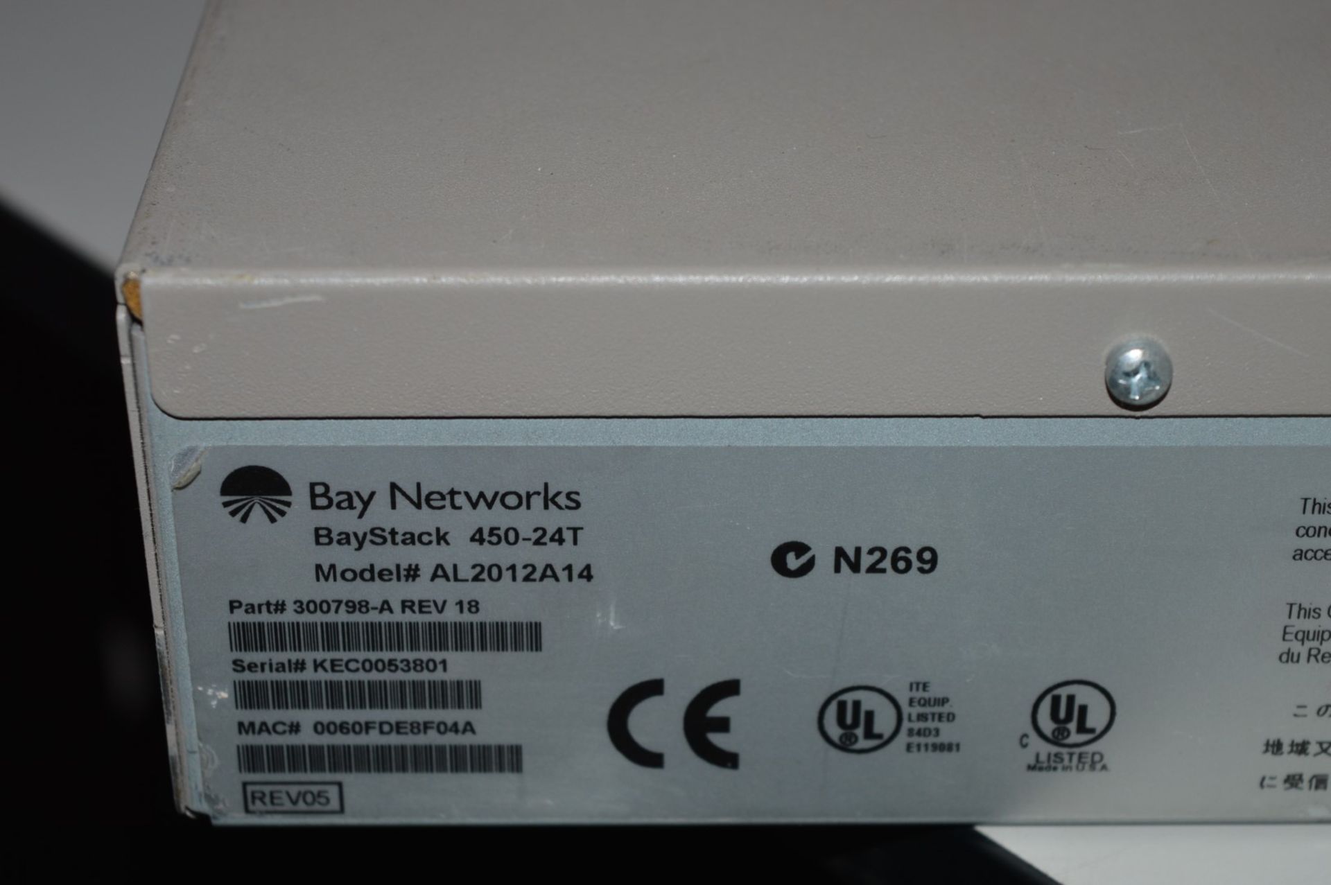 1 x Baystack 450-24T Network Switch - CL011- Ref JP428 - Location: Altrincham WA14 - Image 5 of 6