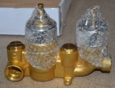 1 x Twin Concealed Shower Valve - Brass Construction - Unused Stock - CL190 - Ref JP061 -