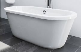 1 x Yale Contemporary Freestanding Bath - High Quality Acrylic Finish - Unused Stock - CL190 - Ref