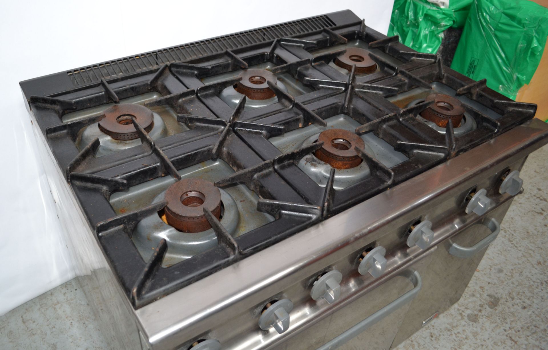1 x Fagor Six Burner Gas Oven Range (CG-761 BR SM) - Ref NCE011 - CL178 - Location: Altrincham - Image 6 of 15