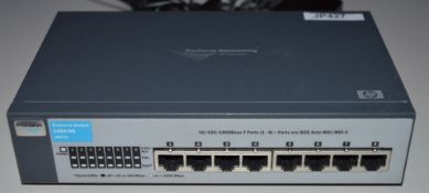 1 x HP ProCurve J9077A 1400-8G Network Switch - Includes Power Supply - Ref JP427 - CL011 -