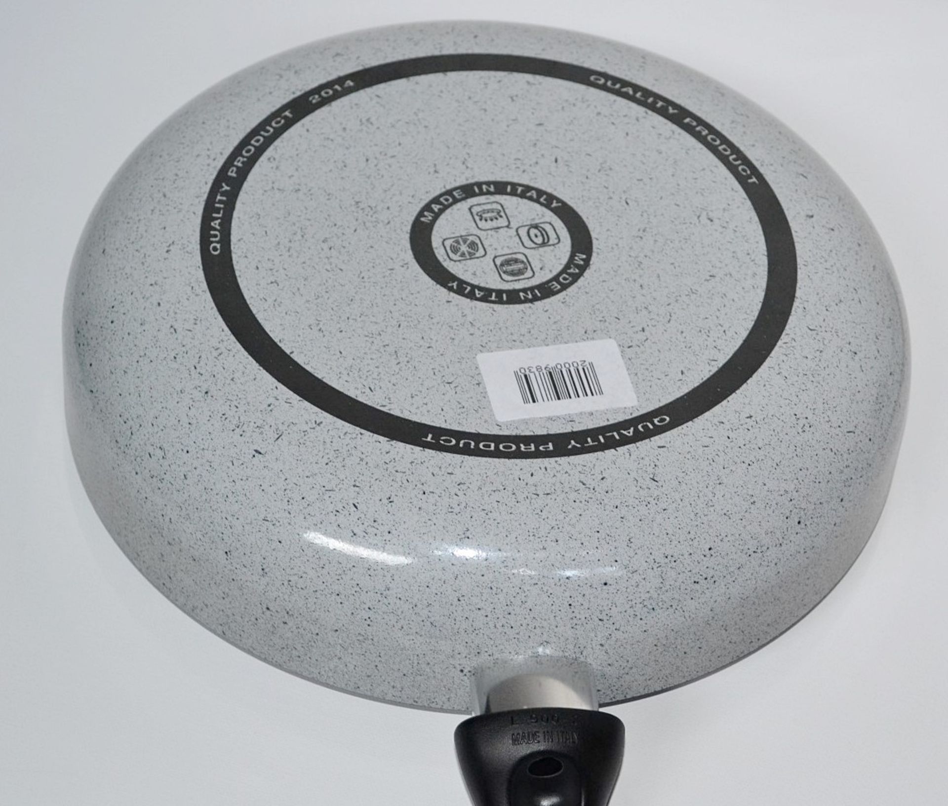 1 x 28cm Non-stick Frying Pans with Glass Lids - Colour: Stone Grey - Made In Italy - New & Sealed - Image 3 of 5