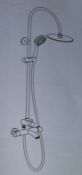 1 x Oval Thermostatic Riser Shower System - Unused Stock - CL190 - Ref BR039 - Location: Bolton