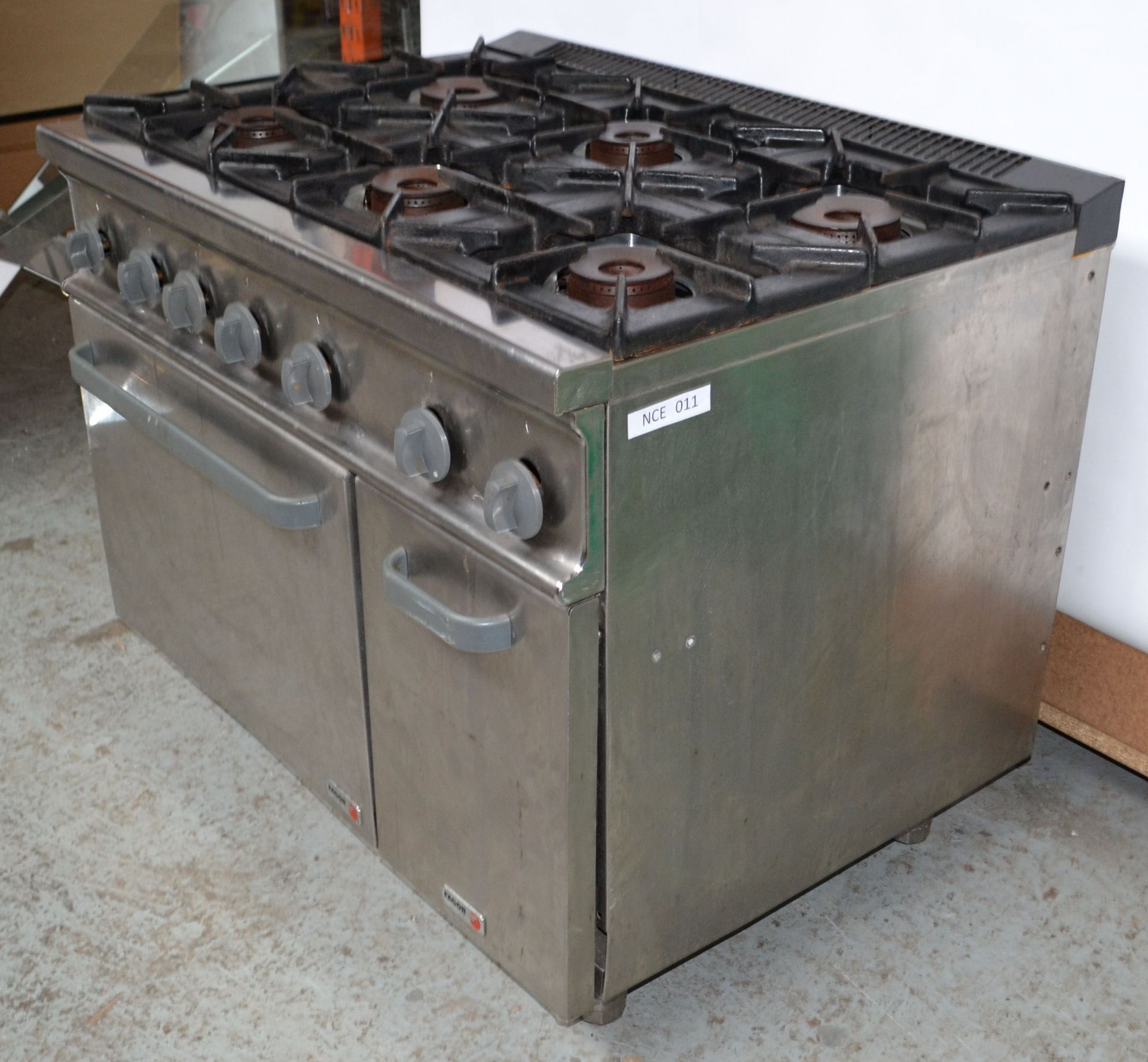 1 x Fagor Six Burner Gas Oven Range (CG-761 BR SM) - Ref NCE011 - CL178 - Location: Altrincham - Image 5 of 15