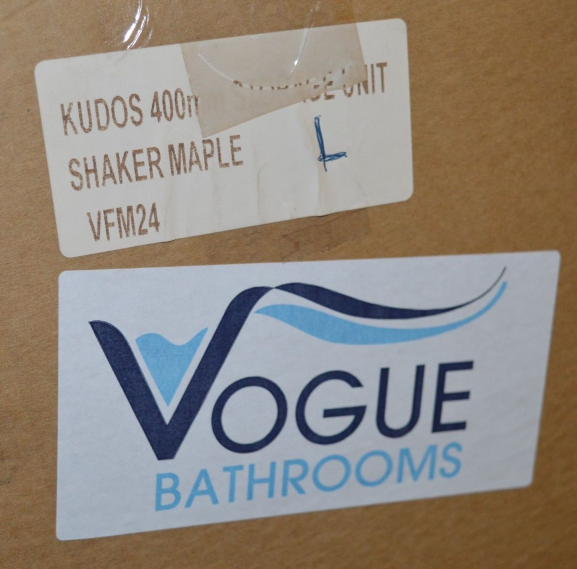 1 x Vogue Bathrooms KUDOS Bathroom Storage Cabinet - 400mm Width - Maple Shaker Style - Crafted With - Image 2 of 11