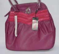 1 x Zandra Rhodes Poppy Handbag Set - Includes Small Handbag and Large Shoulder Bag - Size 36x25 and
