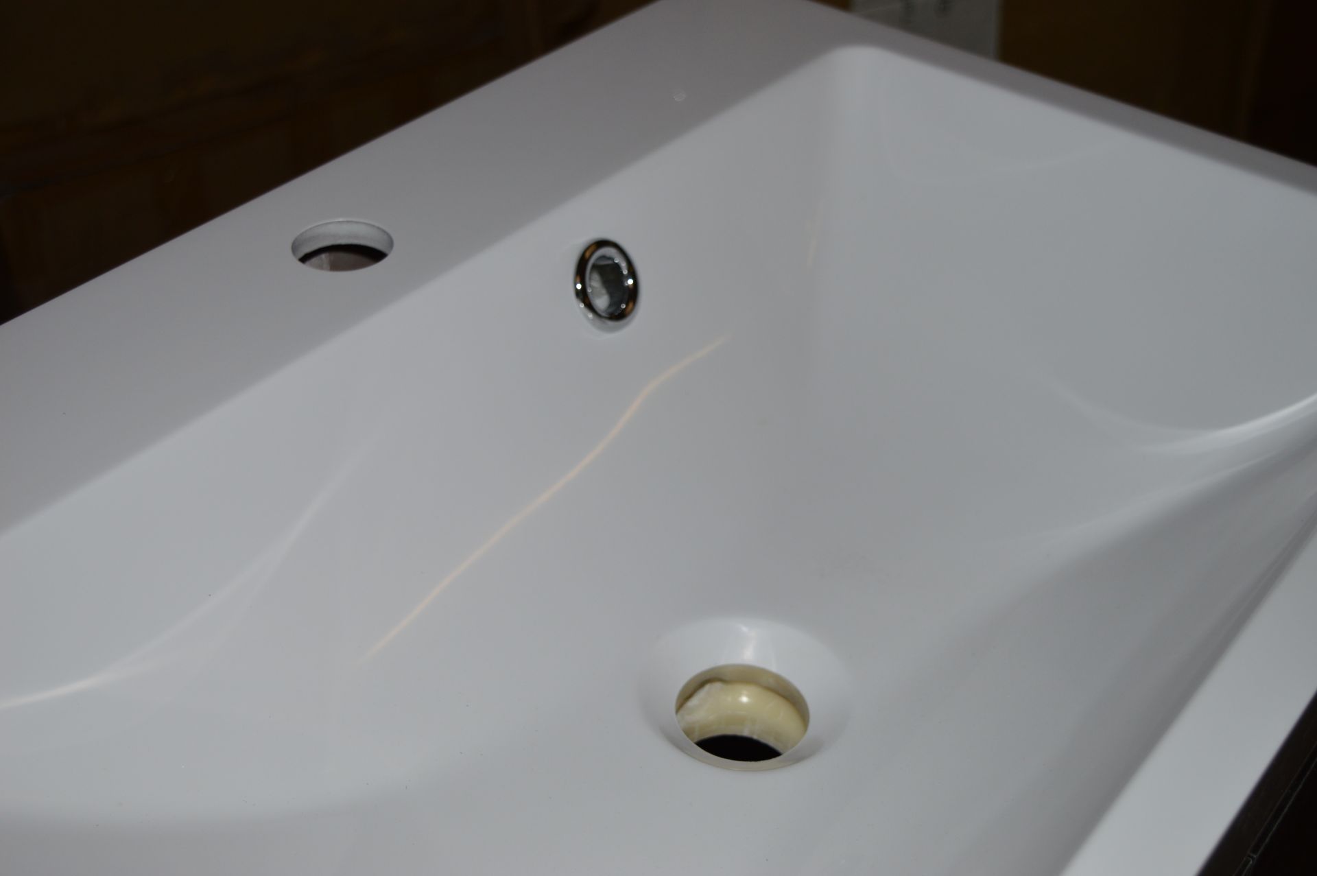 1 x Drift Essen Grey 2 Door Floor Mounted Cabinet With Sink Basin and Satin Chrome Handles - - Image 6 of 9