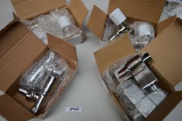 4 x Sets of Radiator Valves - Unused Stock - CL190 - Ref JP043 - Location: Altrincham WA14