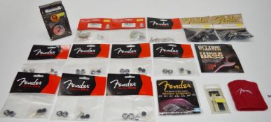 1 x Assorted Collection of Genuine FENDER Guitar Hardware - Includes Chrome Strap Buttons, EL84