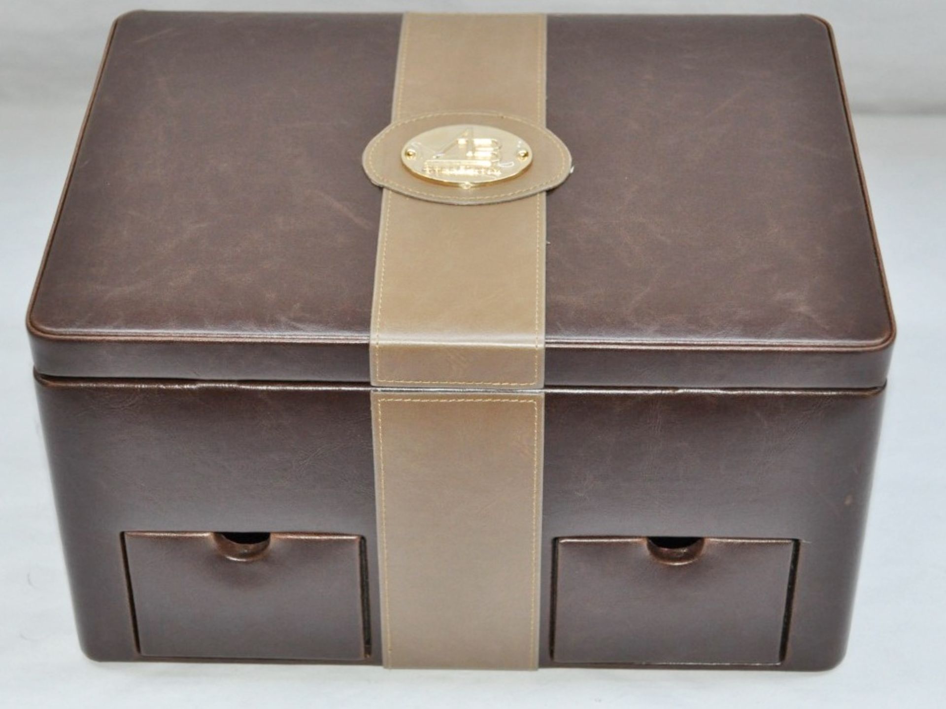 1 x "AB Collezioni" Italian Genuine Leather & Suede Luxury Jewellery Box (34044) - Ref LT000 - - Image 6 of 9