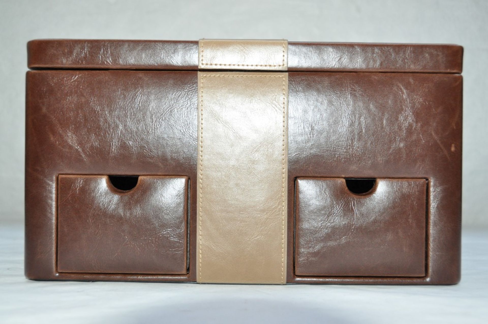 1 x "AB Collezioni" Italian Genuine Leather & Suede Luxury Jewellery Box (34044) - Ref LT000 - - Image 7 of 9