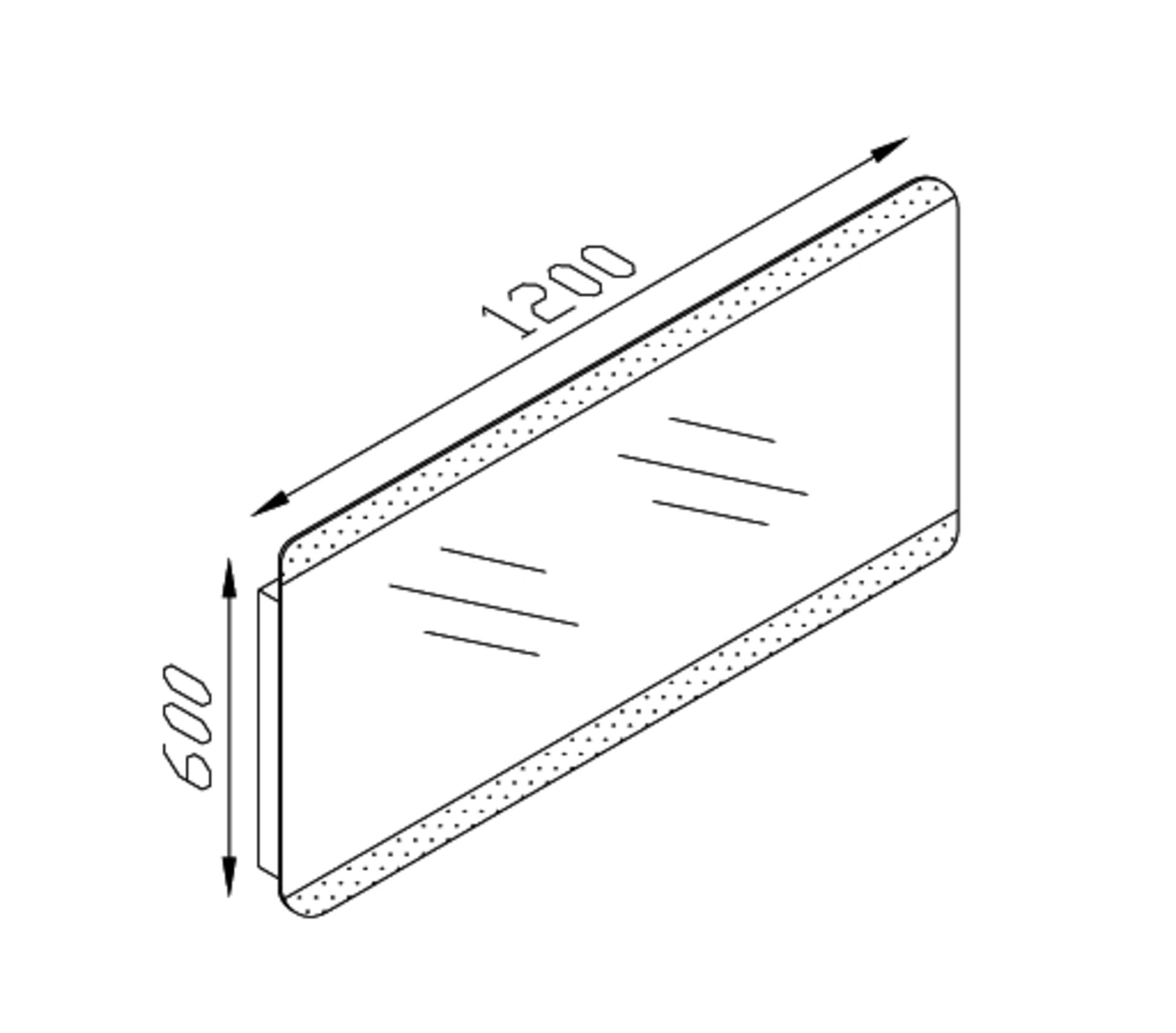 1 x Stylish Bathroom Edge Back-lit Mirror 120 - A-Grade - Ref:AMR11-120 - CL170 - Location: - Image 2 of 2