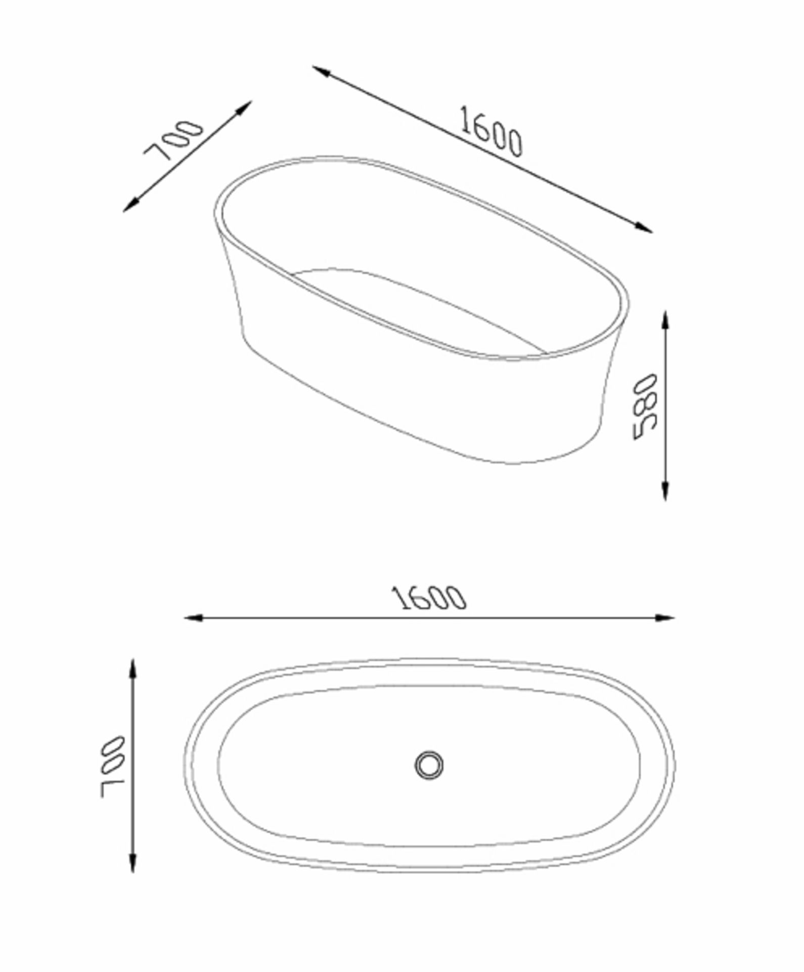 1 x MarbleTECH Peace Bath - A-Grade - Ref:ABT906 - CL170 - Location: Nottingham NG2 - RRP: £ - Image 4 of 5