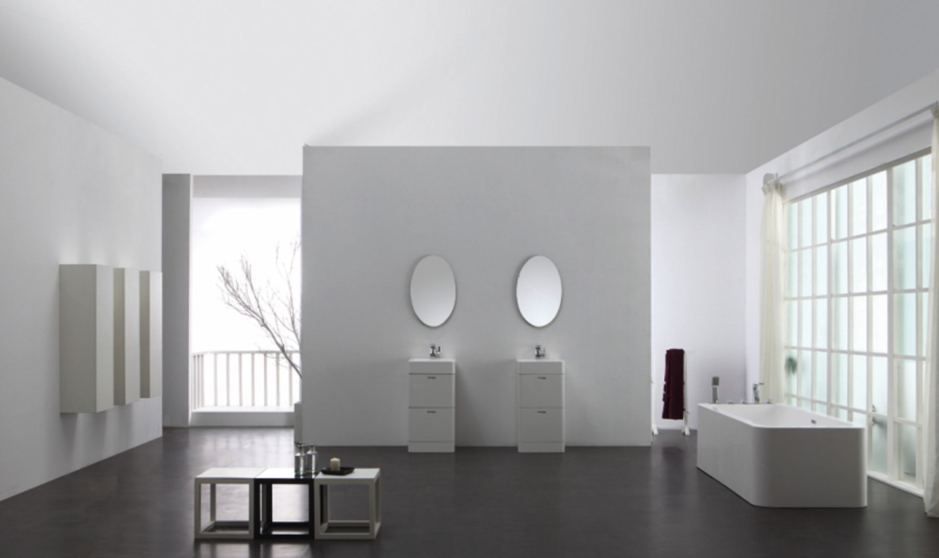 1 x Stylish Bathroom Oval Mirror 45 with top light - A-Grade - Ref:AMR14-045 - CL170 - Location: - Image 3 of 4