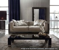 1 x GIORGIO "Absolute" 2-Seater Sofa (400/02/n) - Features A Stunning Laquered Frame With Lizard-