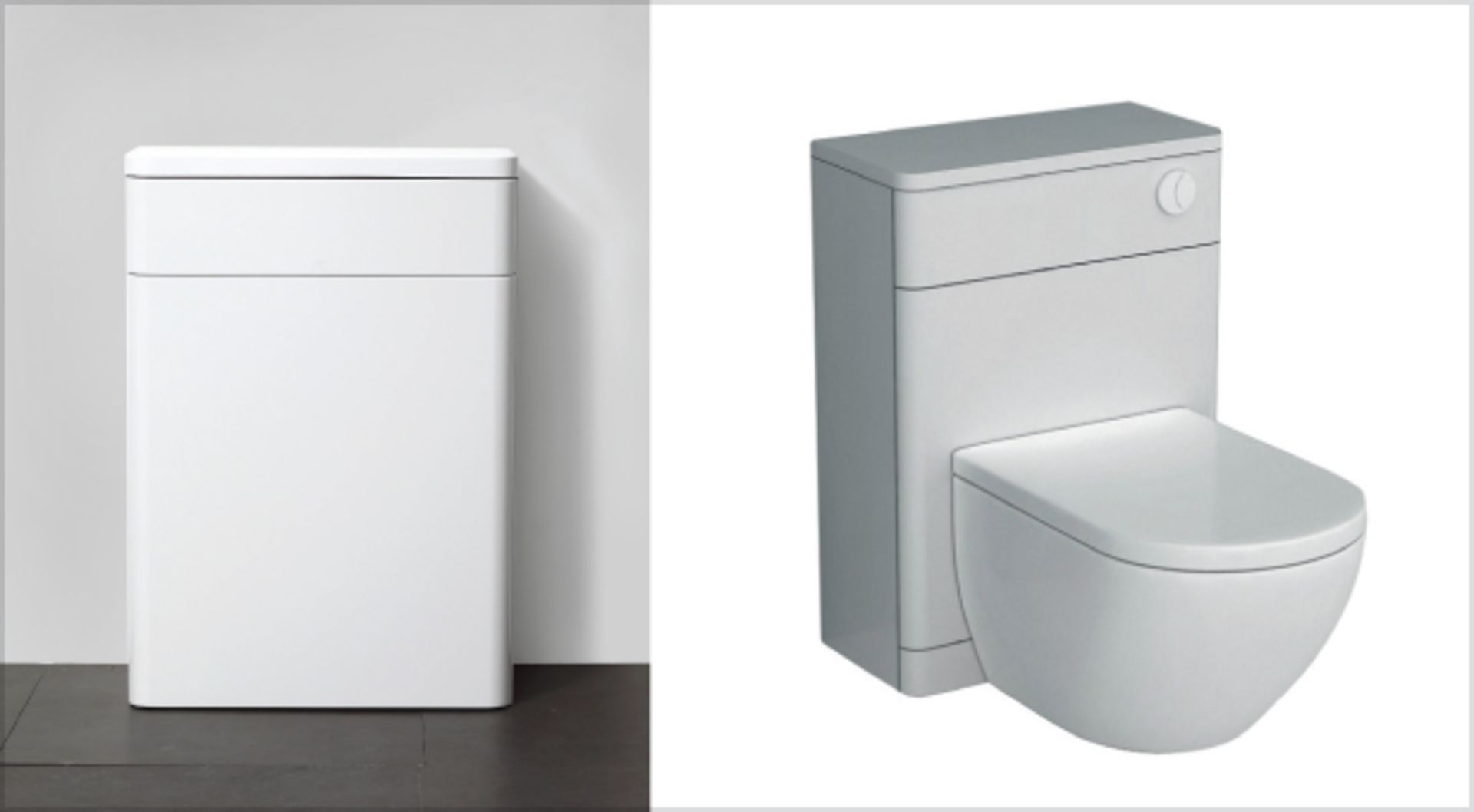 1 x MarbleTECH Back to WC Wall Unit - B Grade Stock - Ref:AWC51-060 - CL170 - Location: Nottingham