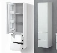 1 x White Gloss Storage Cabinet 120 - A-Grade - Ref:ASC42-120 - CL170 - Location: Nottingham NG2 -