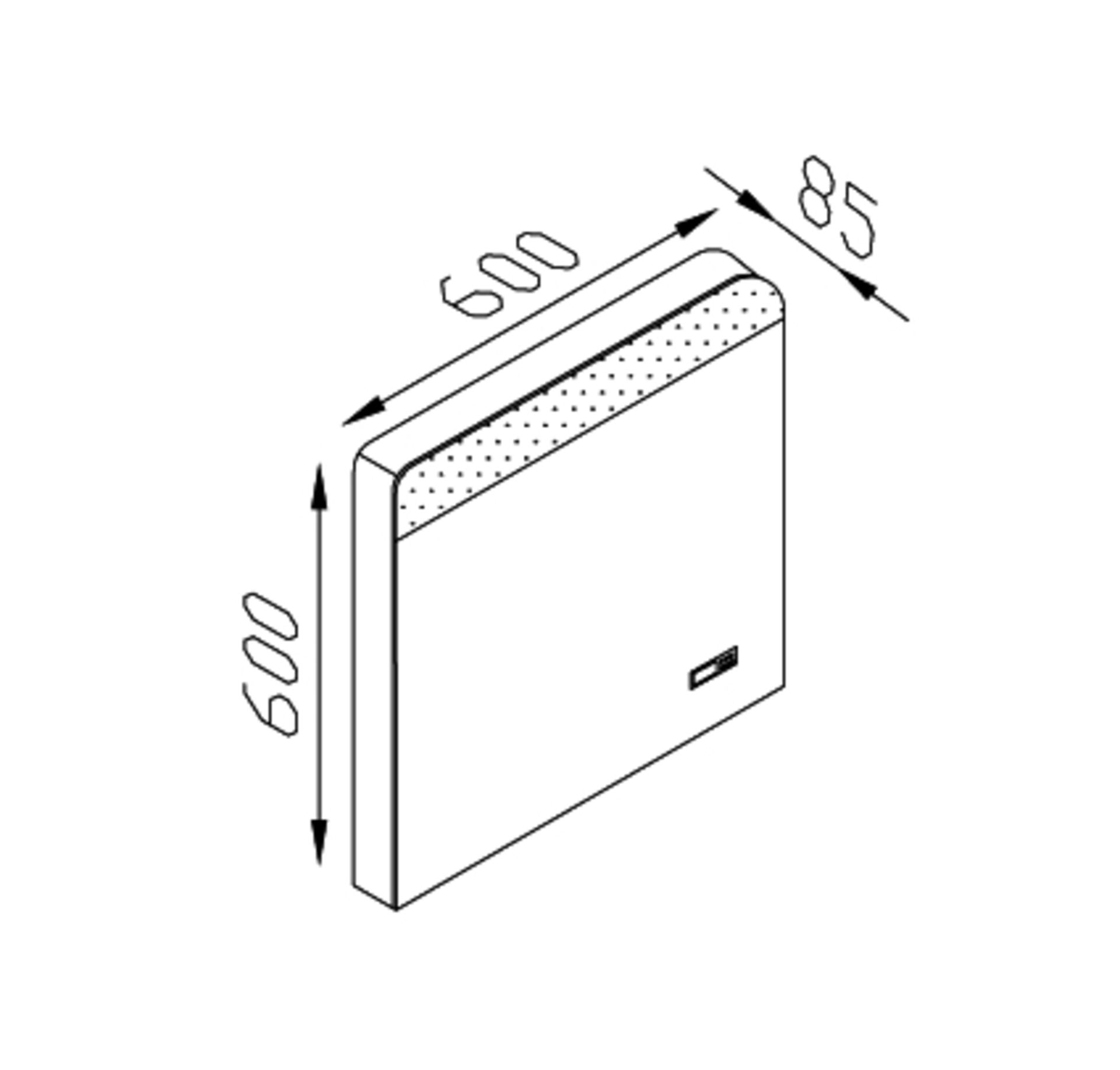 1 x Stylish Bathroom Lunar Digital Mirror 60 - A-Grade - Ref:AMR13-060 - CL170 - Location: - Image 2 of 3