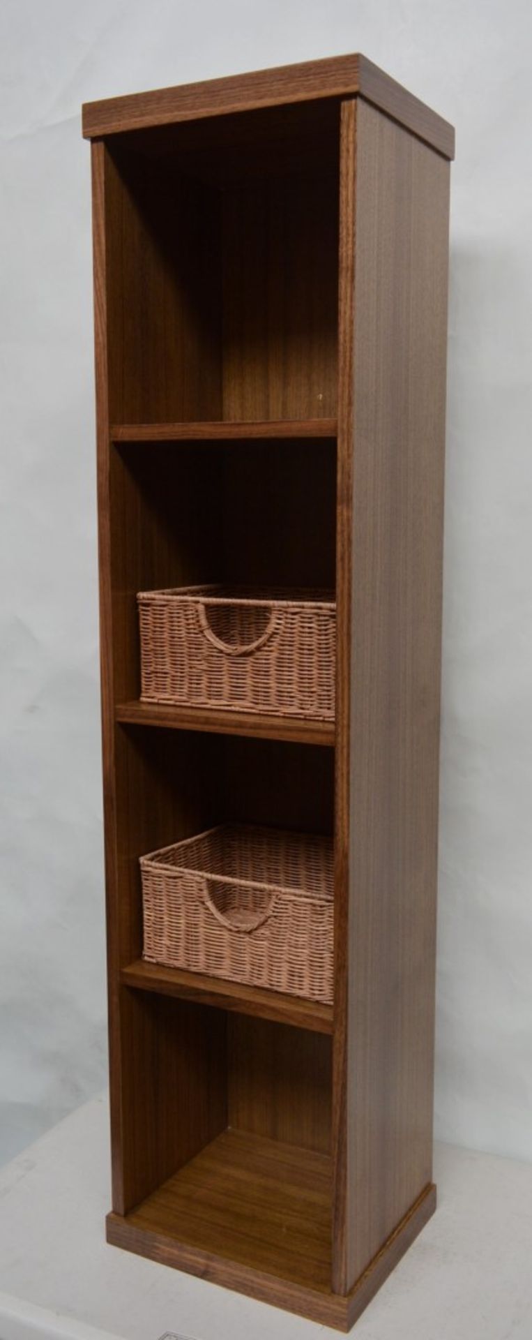 1 x Vogue ARC Series 2 Bathroom Storage Shelving Unit - Wall Mounted or Floor Standing - WALNUT - Image 5 of 7