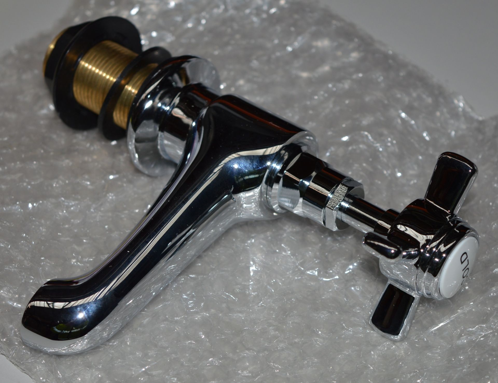 1 x Set of Hampshire Pillar Cross Head Bath Taps - Brass Construction With Chrome Finish - Unused - Image 2 of 3