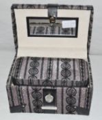 1 x "AB Collezioni" Italian Luxury Jewellery Box (31485N) - Ref LT102 – Includes Travel Pouch Inside